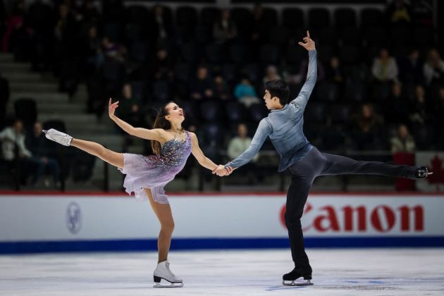 Eiskunstlauf Junior-WM 2022 Tallinn 14.-17.4.2022 – Ergebnisse, Zeitplan, Übertragungen - hier im Bild Katarina Wolfkostin - Jeffrey Chen aus den USA, die zu den Favoriten im Eistanz gehören