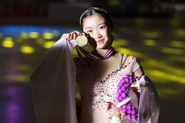 Eiskunstlauf Junior Grand Prix Istanbul 7.-9.9.2023 Ergebnisse, Zeitplan, Übertragungen - hier im Bild Ami Nakai aus Japan, die in Istanbul startet und schon den ersten ISU Junior Grand Prix 2023 gewinnen konnte