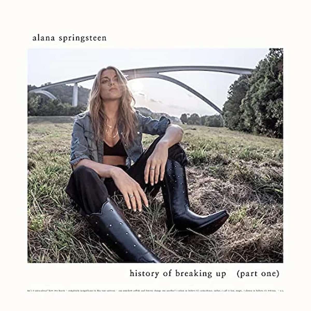 Alana Springsteen 2021 - History of Breaking Up (Part One) - hier im Bild das Cover der EP mit der Künstlerin im Mittelpunkt