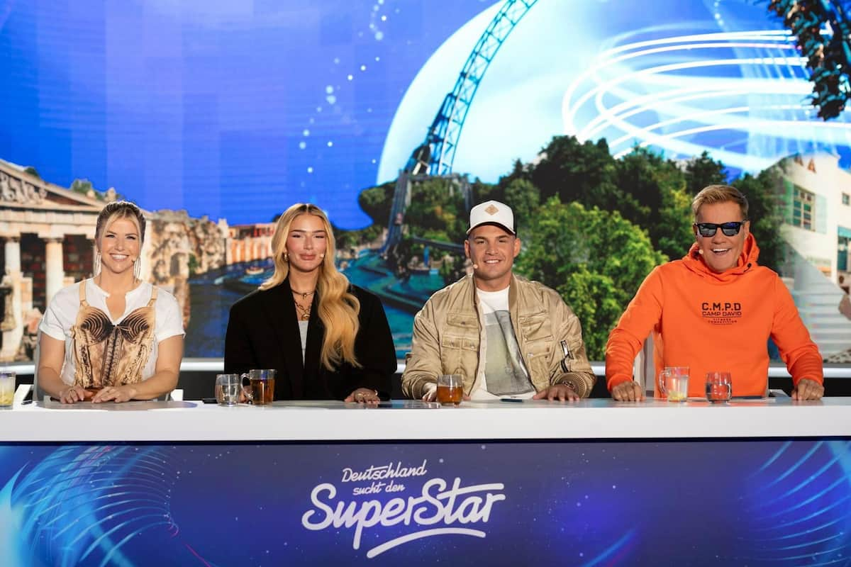 DSDS 2024 - Die Jury beim Casting im Europapark Rust - hier im Bild Beatrice Egli, Loredana, Pietro Lombardi und Dieter Bohlen