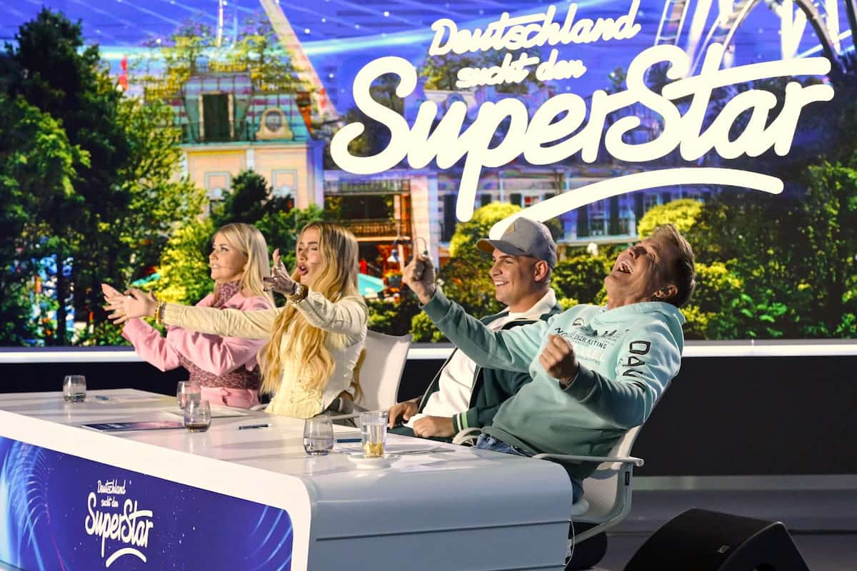 DSDS am 18.9.2024 Kandidaten der 1. Show - hier im Bild die neue DSDS-Jury mit Beatrice Egli, Loredana, Pietro Lombardi und Dieter Bohlen