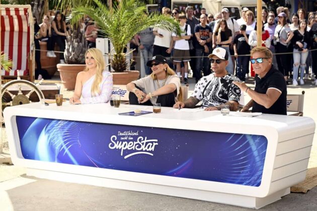 DSDS am 12.10.2024 Kandidaten, Songs, Goldene CD - hier im Bild die DSDS-Jury