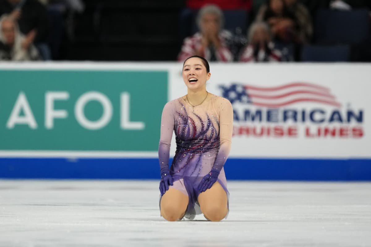 Eiskunstlauf Grand Prix Frankreich 1.-3.11.2024 - hier im Bild Wakaba Higuchi, die Siegerin des letzten Grand-Prix-Wettbewerbs