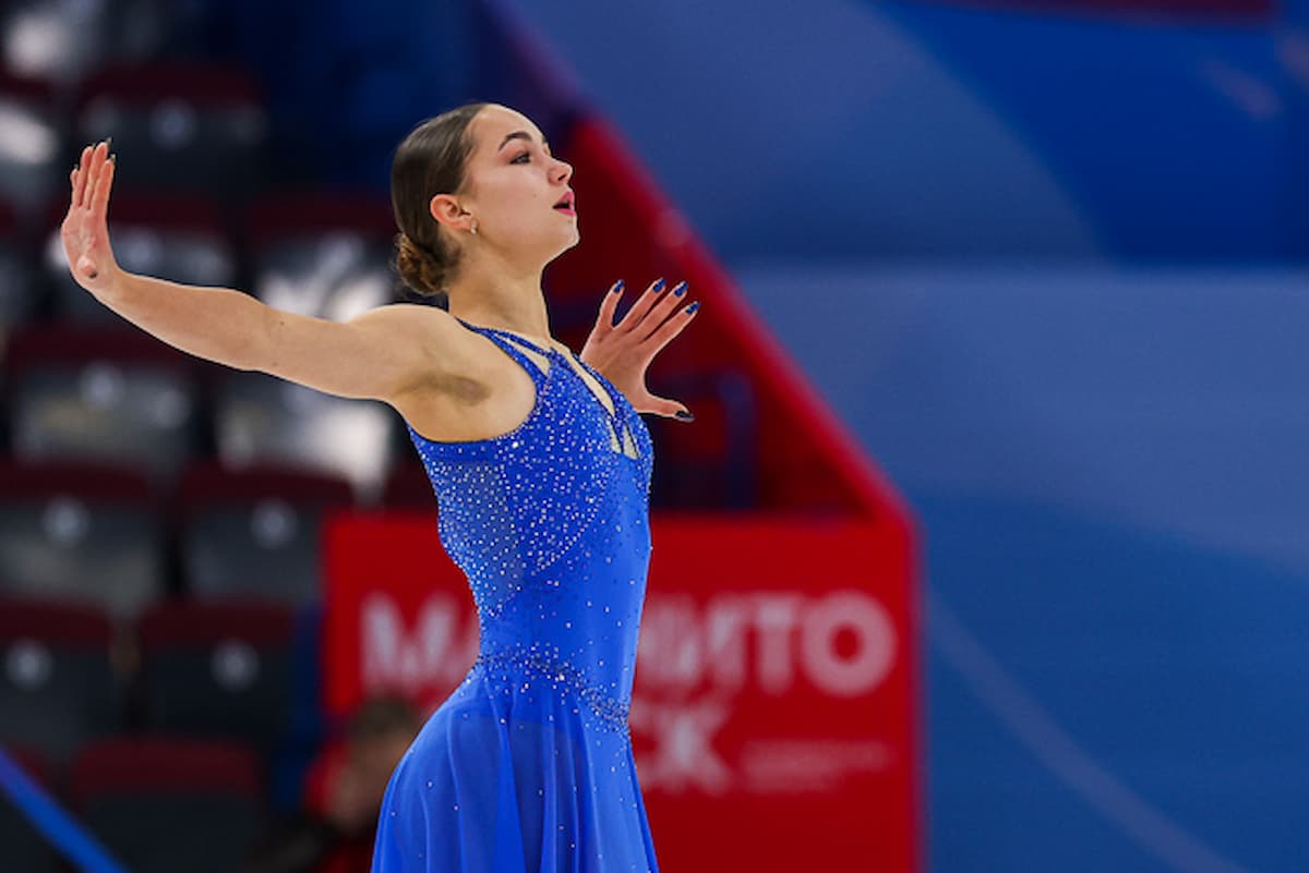 Ksenia Gushina beim Eiskunstlauf Grand Prix Russland 2024 in Magnitogorsk - Platz 2