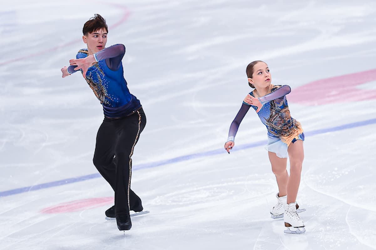 Polina Shesheleva - Egor Karnaukhov Sieger Eiskunstlauf-Paare Junior Grand Prix 13.-15.11.2024 in der Kür