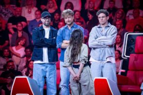 The Voice of Germany 15.11.2024 - Talente Team Fights, Songs - hier im Bild die vier Coaches