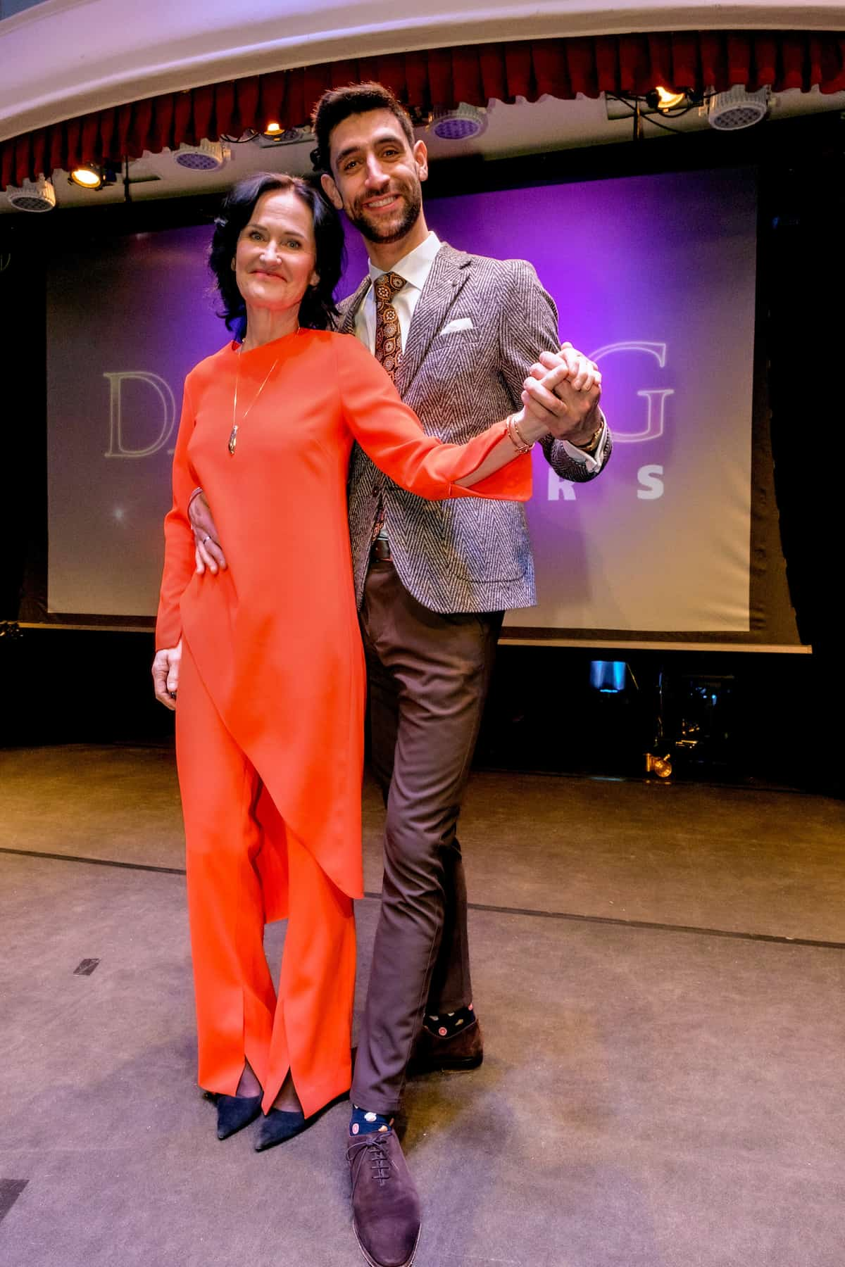 Eva Glawischnig und Dimitar Stefanin bei der Vorstellung der Tanzpaare Dancing Stars 2025