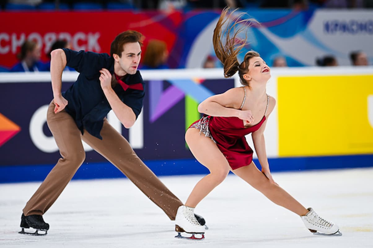 Vasilisa Kaganovskaia - Maxim Nekrasov - Platz 1 im Rhythm Dance beim Eiskunstlauf Grand Prix Finale Russland 2025