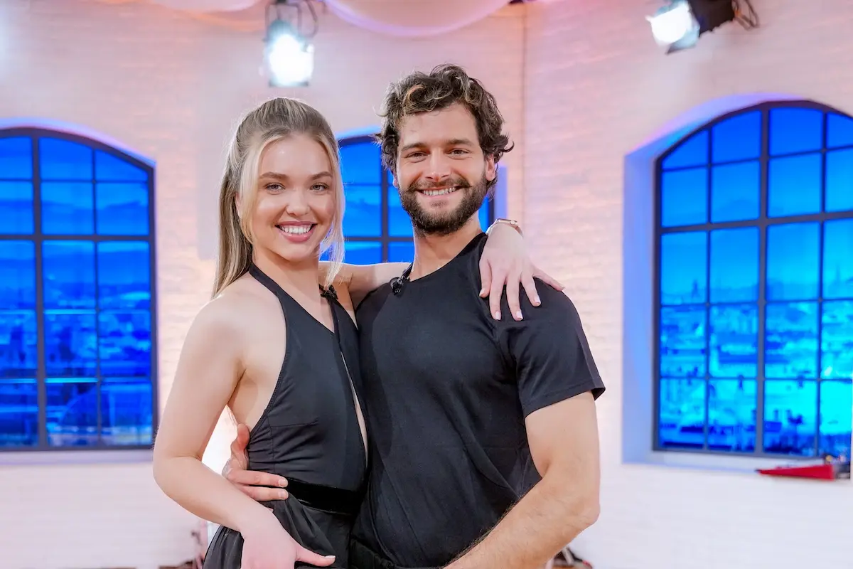 Dancing Stars 2025 Proben und am 7.3.2025 im ORF ein Vorbericht - hier im Bild Katya Mizera und Aaron Karl