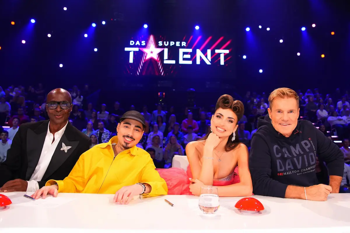 Wer sitzt in der Supertalent-Jury 2025? - hier im Bild Bruce Darnell, Tony Bauer, Ekaterina Leonova, Dieter Bohlen